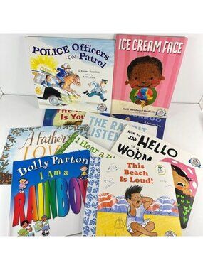 Lot of 10-Dolly Parton’s Library Book Bundle-Police Officer, Beach, Father (PB)